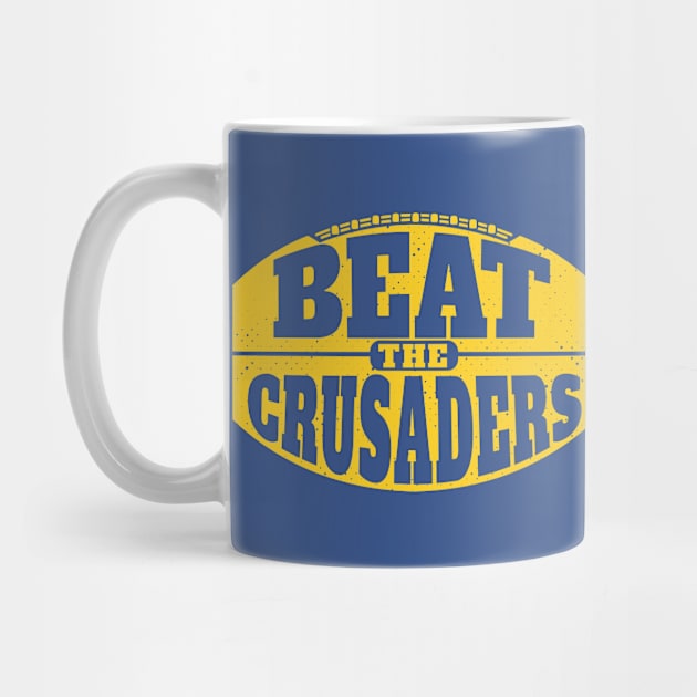 Beat the Crusaders // Vintage Football Grunge Gameday by SLAG_Creative